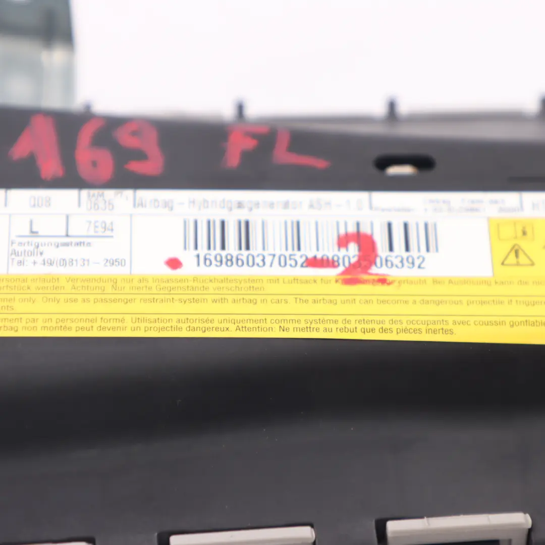 Mercedes W169 W245 Module latéral de siège avant gauche Gris - SKU A1698603705-2 - Numéro de pièce A1698603705