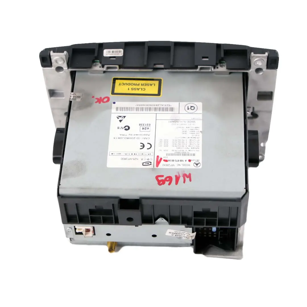 Mercedes-Benz A B Class W169 W245 CD Player Radio Stereo Head Unit to with Part number A1698705894 Mercedes-Benz A B Class W169 W245 CD Player Radio Stereo Head Unit - SKU A1698705894-1 - Part number A1698705894