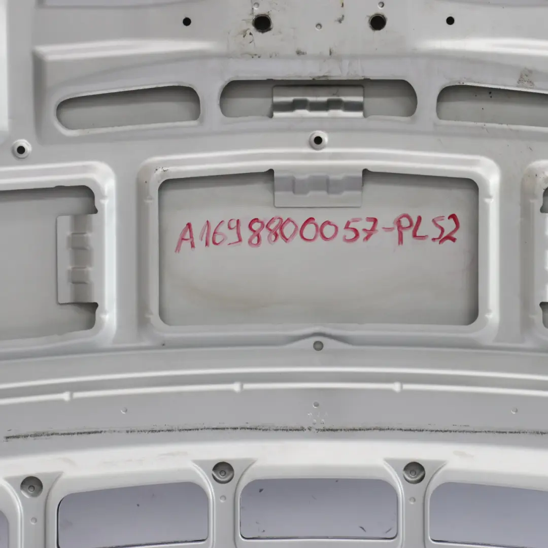 Hood Bonnet Trim Panelling Polar Silver Metallic - 761 to Mercedes W169 with Part number A1698800057 Mercedes W169 Hood Bonnet Trim Panelling Polar Silver Metallic - 761 - SKU A1698800057-PLS2 - Part number A1698800057
