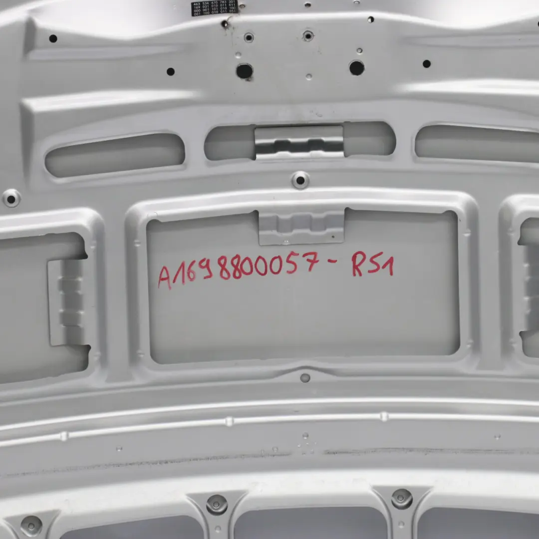 Hood Bonnet Trim Engine Cover Panelling Reef Silver Metallic - 783 to Mercedes W169 with Part number A1698800057 Mercedes W169 Hood Bonnet Trim Engine Cover Panelling Reef Silver Metallic - 783 - SKU A1698800057-RS1 - Part number A1698800057