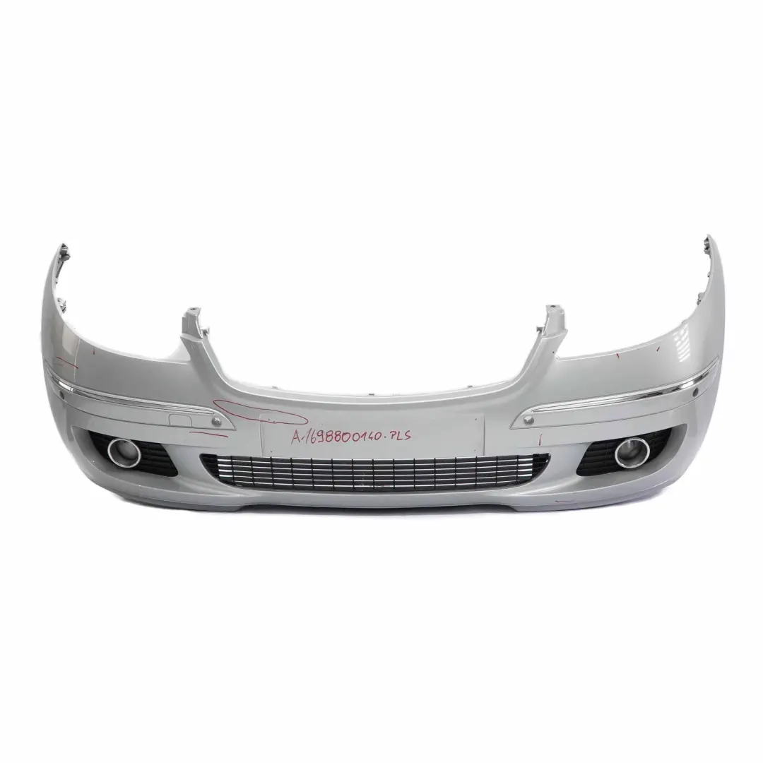 Front Bumper Parktronic Trim Panel Polar Silver Metallic - 761 to Mercedes W169 with Part number A1698800140 Mercedes W169 Front Bumper Parktronic Trim Panel Polar Silver Metallic - 761 - SKU A1698800140-PLS - Part number A1698800140