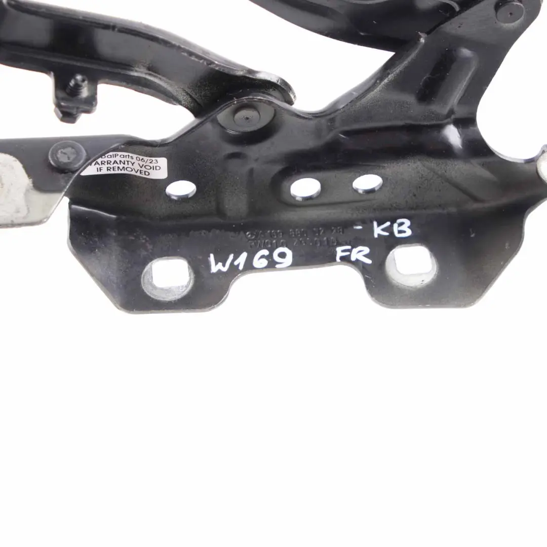 Hood Bonnet Hinge Front Right O/S Kosmos Black - 191 to Mercedes W169 with Part number A1698800228 Mercedes W169 Hood Bonnet Hinge Front Right O/S Kosmos Black - 191 - SKU A1698800228-KB - Part number A1698800228