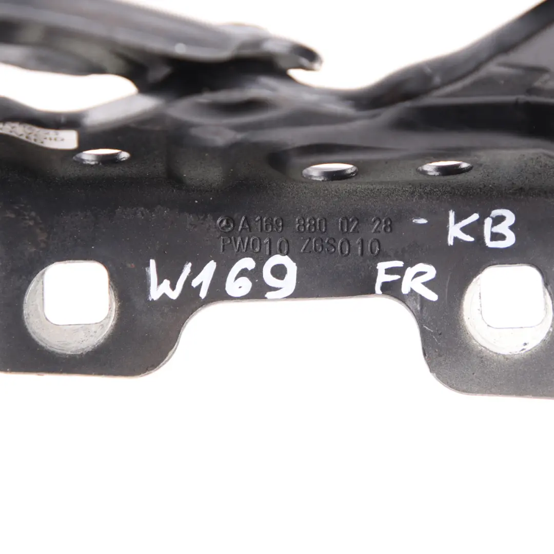 Mercedes W169 Motor haube scharnier vorne rechts Schwarz - SKU A1698800228-KB - Teilenummer A1698800228