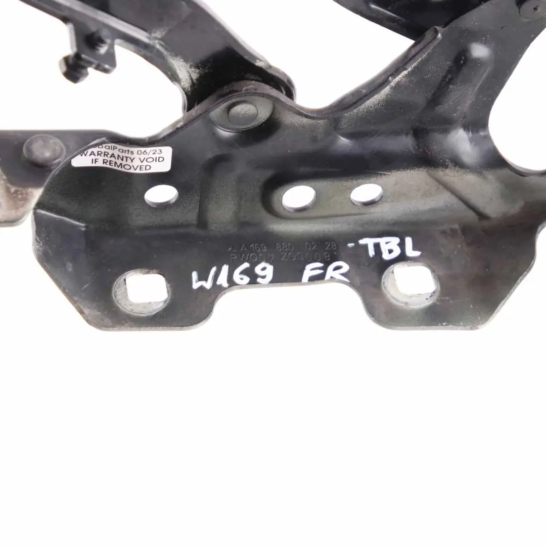Mercedes W169 Hood Bonnet Hinge Front Right O/S Tropical Black - 160 - SKU A1698800228-TBL - Part number A1698800228