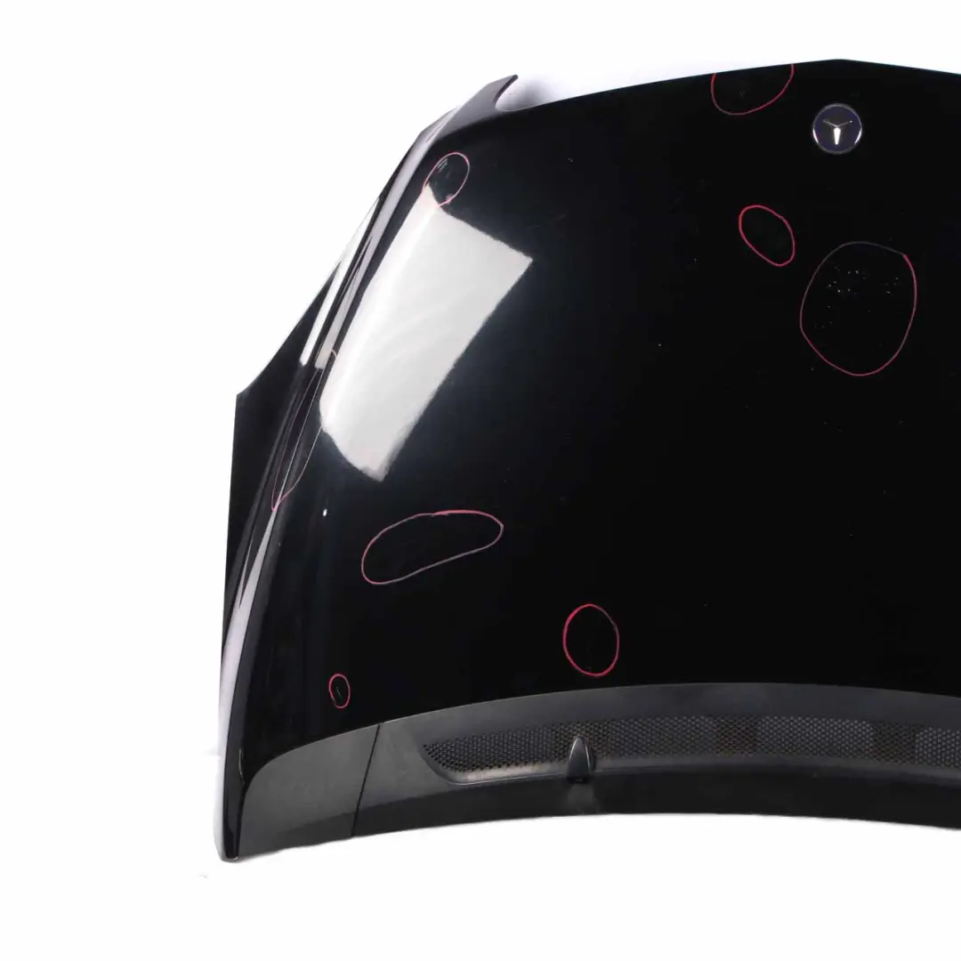 Hood Bonnet Trim Panel B-Class Kosmos Cosmic Black Metallic - 191 to Mercedes W245 with Part number A1698800257 Mercedes W245 Hood Bonnet Trim Panel B-Class Kosmos Cosmic Black Metallic - 191 - SKU A1698800257-KB1 - Part number A1698800257