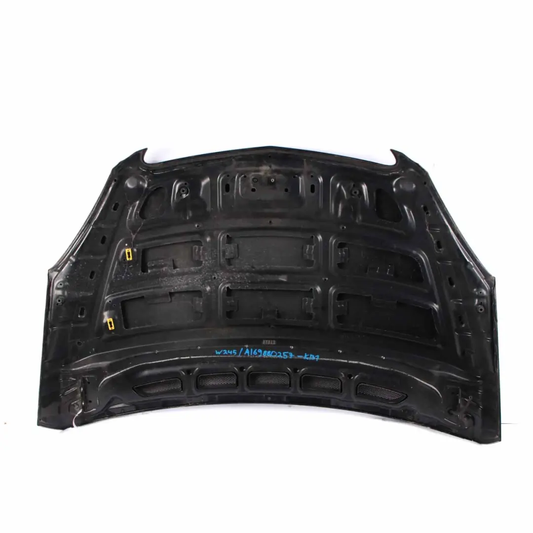 Hood Bonnet Trim Panel B-Class Kosmos Cosmic Black Metallic - 191 to Mercedes W245 with Part number A1698800257 Mercedes W245 Hood Bonnet Trim Panel B-Class Kosmos Cosmic Black Metallic - 191 - SKU A1698800257-KB1 - Part number A1698800257