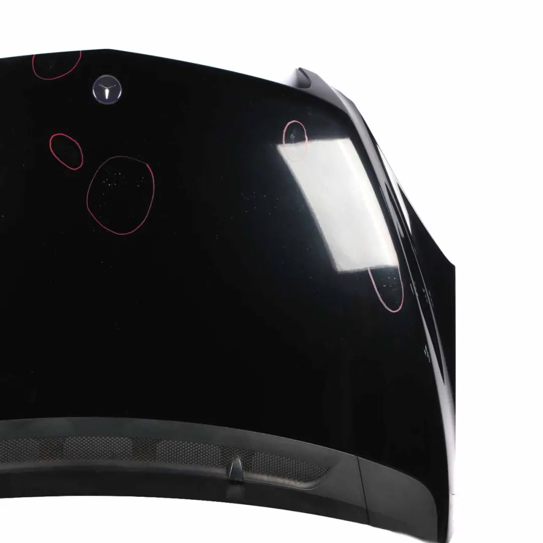 Hood Bonnet Trim Panel B-Class Kosmos Cosmic Black Metallic - 191 to Mercedes W245 with Part number A1698800257 Mercedes W245 Hood Bonnet Trim Panel B-Class Kosmos Cosmic Black Metallic - 191 - SKU A1698800257-KB1 - Part number A1698800257