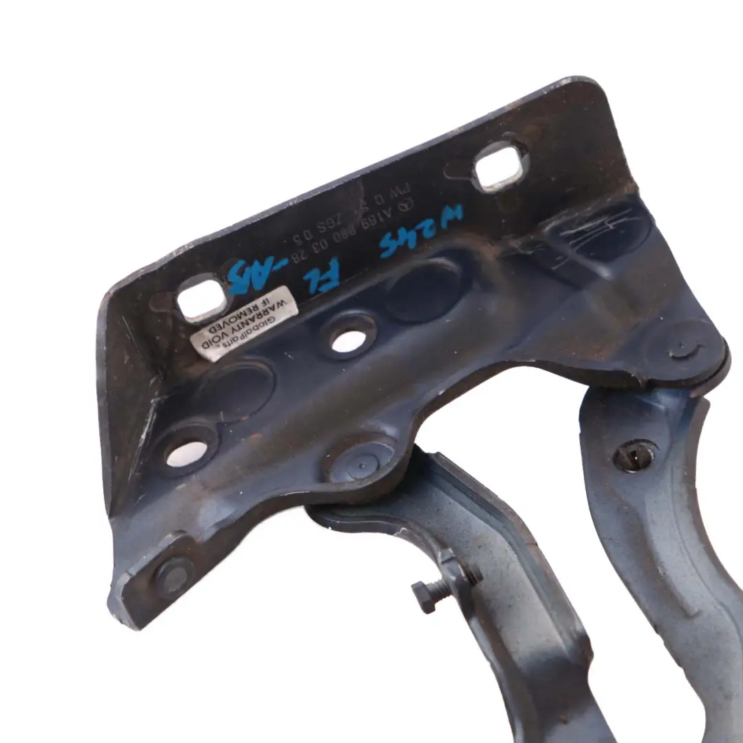 Mercedes-Benz B-Class W245 Hood Bonnet Left N/S Hinge Atoll Blue 375 to with Part number A1698800328 Mercedes-Benz B-Class W245 Hood Bonnet Left N/S Hinge Atoll Blue 375 - SKU A1698800328-AB - Part number A1698800328