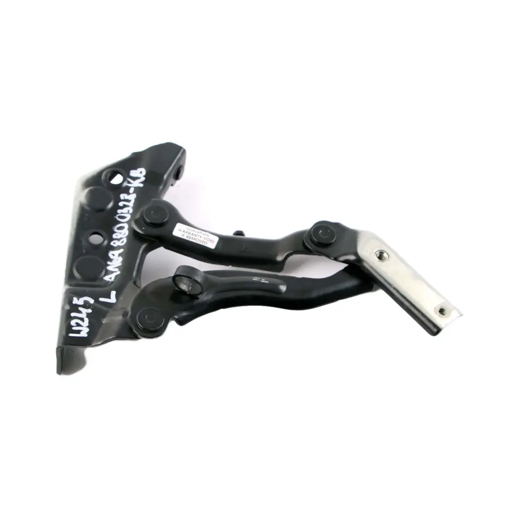 Mercedes-Benz B-Class W245 Hood Bonnet Left N/S Hinge Kosmos Black Metallic 191 to with Part number A1698800328 Mercedes-Benz B-Class W245 Hood Bonnet Left N/S Hinge Kosmos Black Metallic 191 - SKU A1698800328-KB - Part number A1698800328