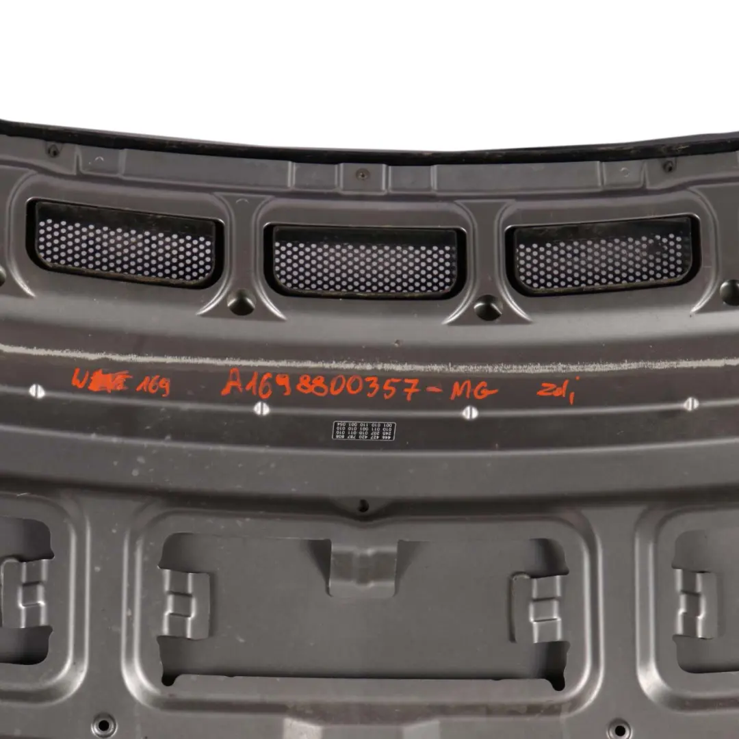 Hood Bonnet Trim Panel Mountain Grey Metallic - 787 to Mercedes W245 with Part number A1698800357 Mercedes W245 Hood Bonnet Trim Panel Mountain Grey Metallic - 787 - SKU A1698800357-MG - Part number A1698800357