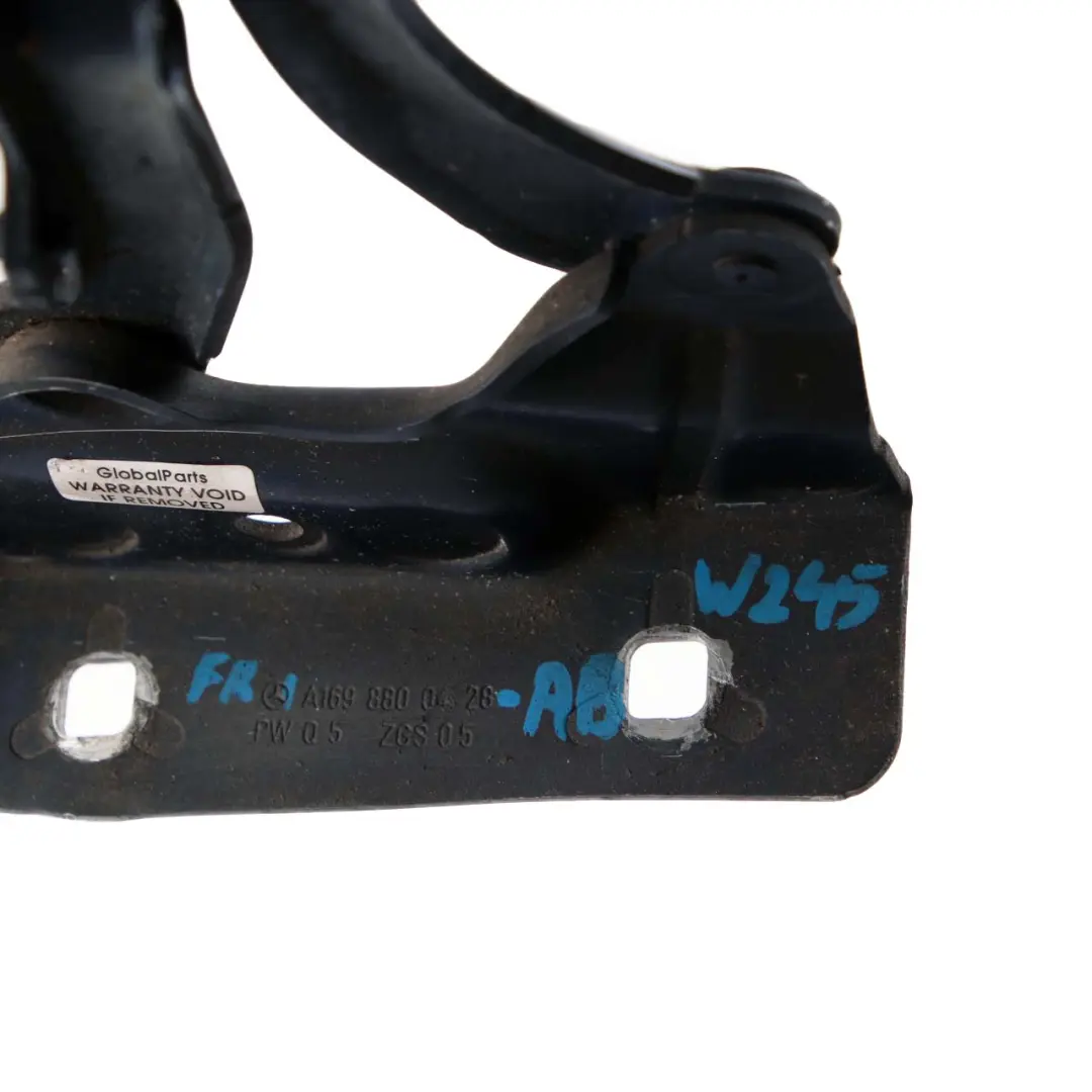  Mercedes-Benz Classe B W245 Charnière de capot droite Bleu Atoll 375 - SKU A1698800428-AB - Numéro de pièce A1698800428