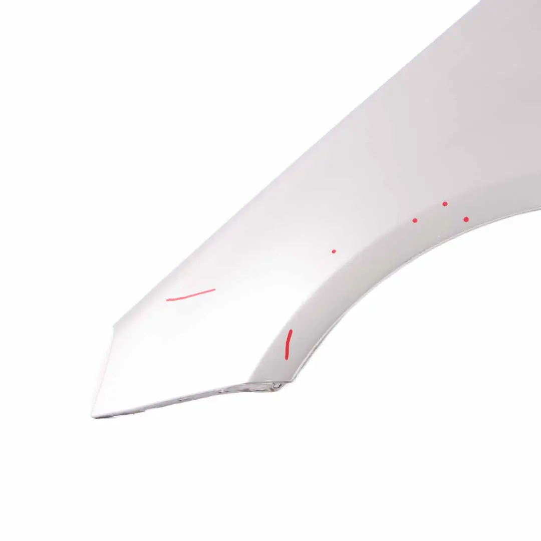 Front Left N/S Side Panel Wing Fender Polar Silver Metallic - 761 to Mercedes W245 with Part number A1698800718 Mercedes W245 Front Left N/S Side Panel Wing Fender Polar Silver Metallic - 761 - SKU A1698800718-PLS - Part number A1698800718