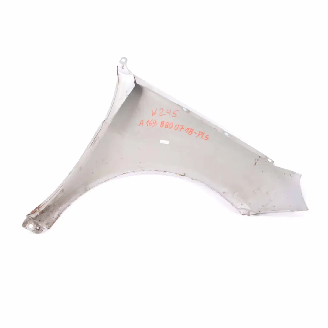 Front Left N/S Side Panel Wing Fender Polar Silver Metallic - 761 to Mercedes W245 with Part number A1698800718 Mercedes W245 Front Left N/S Side Panel Wing Fender Polar Silver Metallic - 761 - SKU A1698800718-PLS - Part number A1698800718