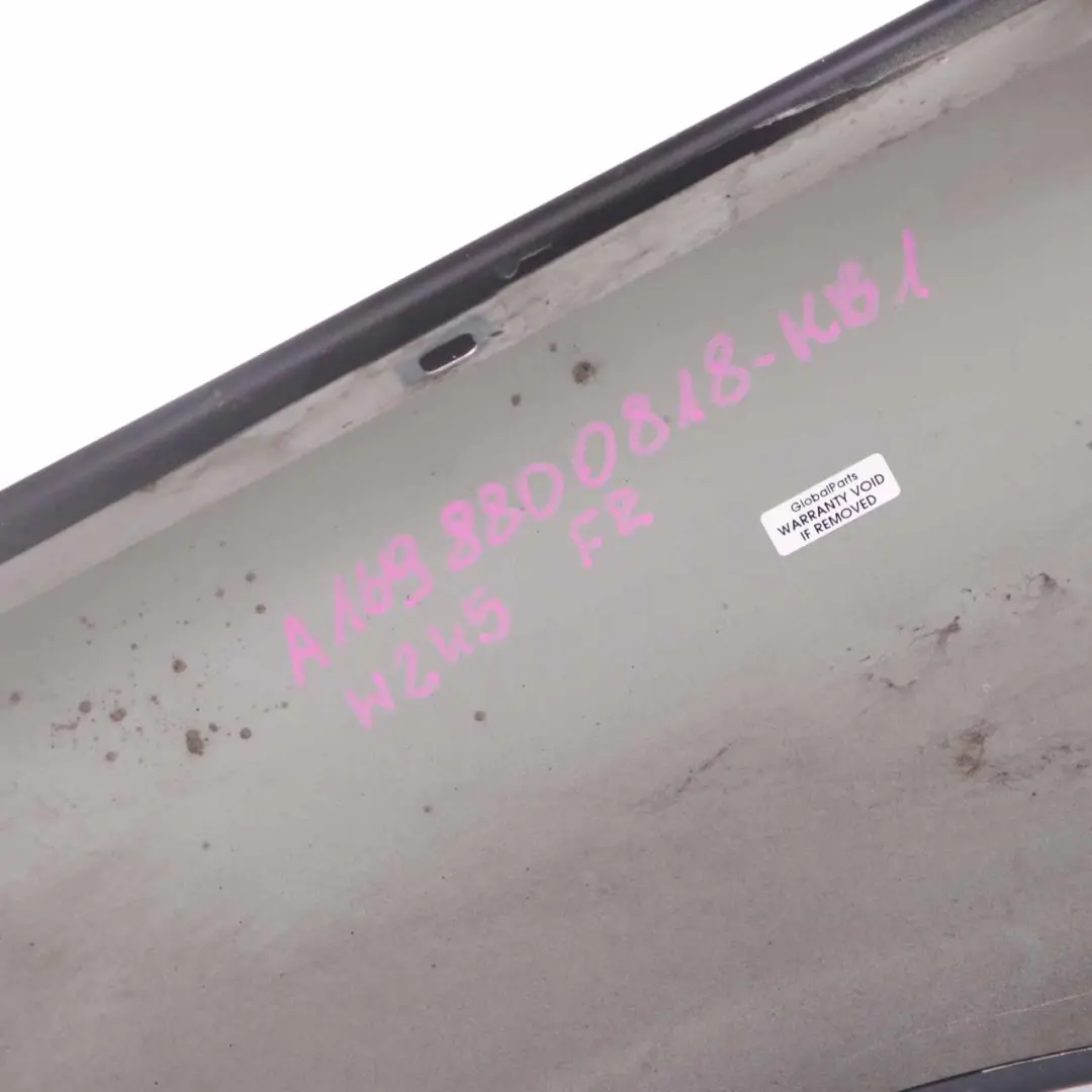 Mercedes W245 Side Wing Panel Front Right O/S Fender Cover Cosmic Black - 191 - SKU A1698800818-KB1 - Part number A1698800818