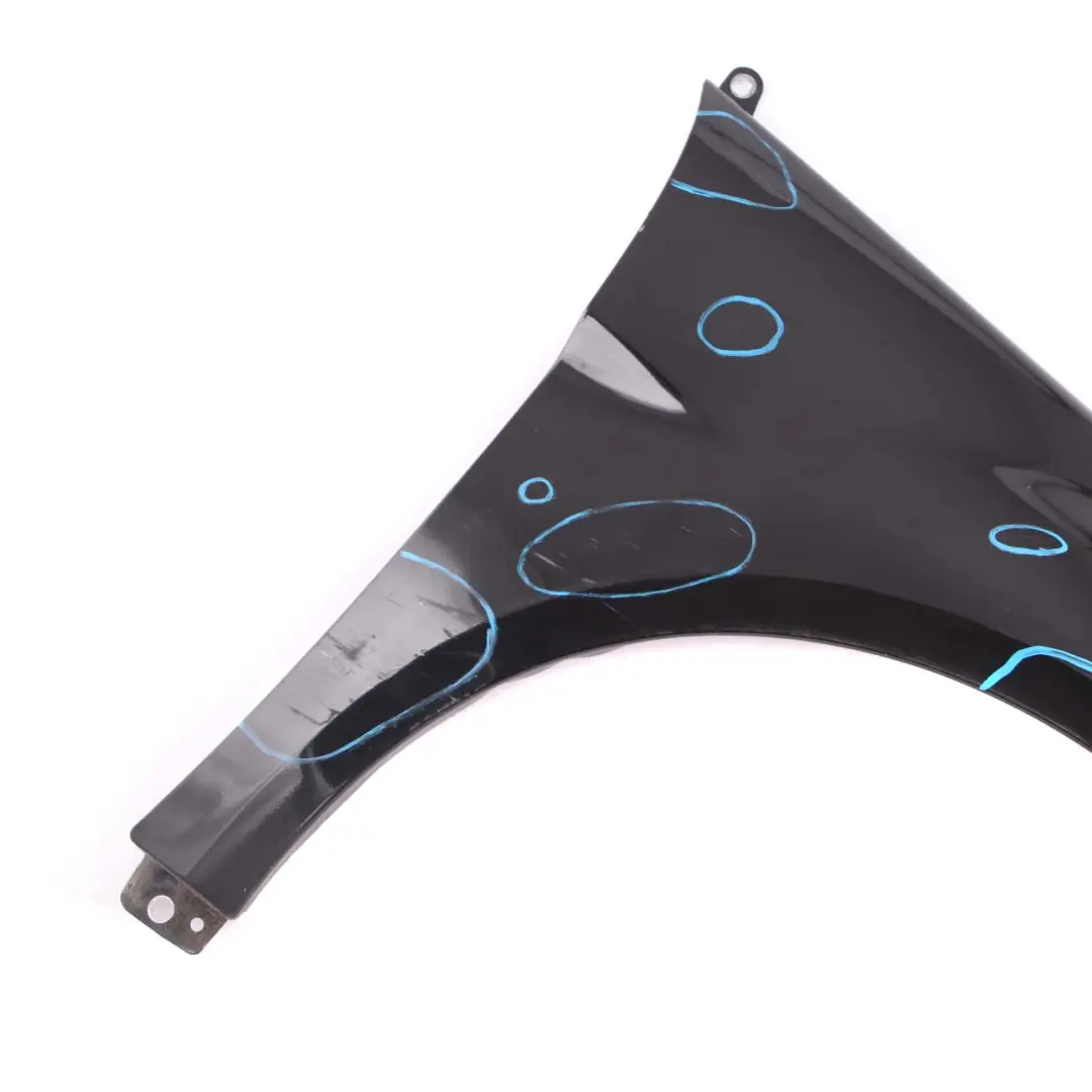 Side Panel Front Right O/S Wing Fender Cosmic Black - 191 to Mercedes W245 with Part number A1698800818 Mercedes W245 Side Panel Front Right O/S Wing Fender Cosmic Black - 191 - SKU A1698800818-KB - Part number A1698800818