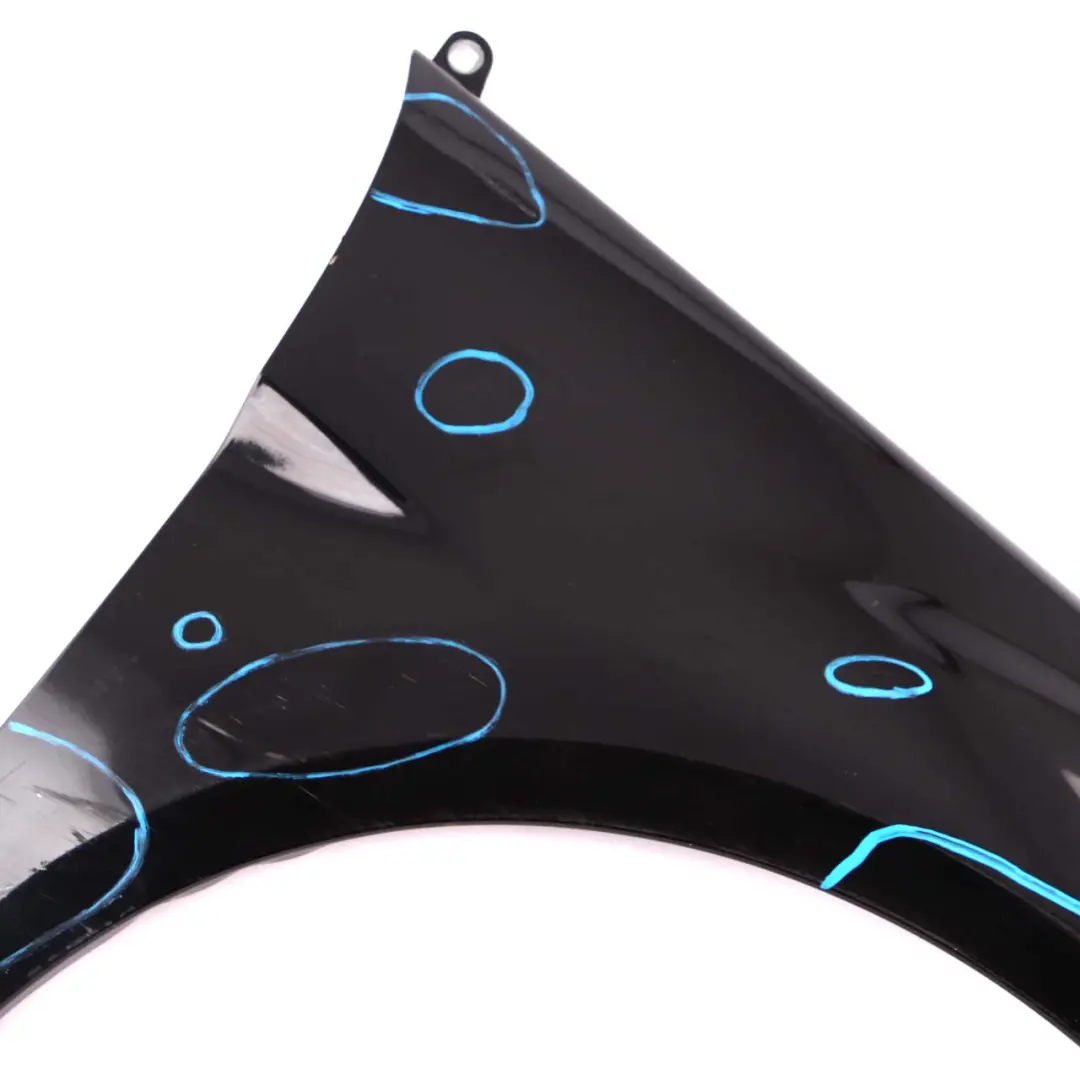 Side Panel Front Right O/S Wing Fender Cosmic Black - 191 to Mercedes W245 with Part number A1698800818 Mercedes W245 Side Panel Front Right O/S Wing Fender Cosmic Black - 191 - SKU A1698800818-KB - Part number A1698800818
