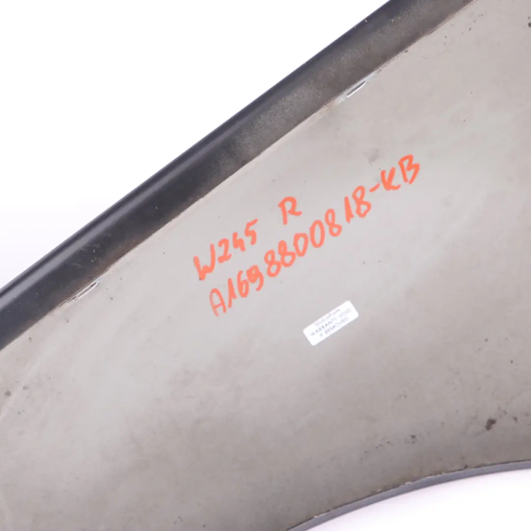 Side Panel Front Right O/S Wing Fender Cosmic Black - 191 to Mercedes W245 with Part number A1698800818 Mercedes W245 Side Panel Front Right O/S Wing Fender Cosmic Black - 191 - SKU A1698800818-KB - Part number A1698800818