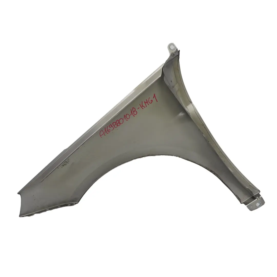 Guardabarros Delantero Derecho Gris Cometa Metalizado - 748 para Mercedes W245 con número de pieza A1698801018 Mercedes W245 Guardabarros Delantero Derecho Gris Cometa Metalizado - 748 - SKU A1698801018-KMG1 - Número de pieza A1698801018