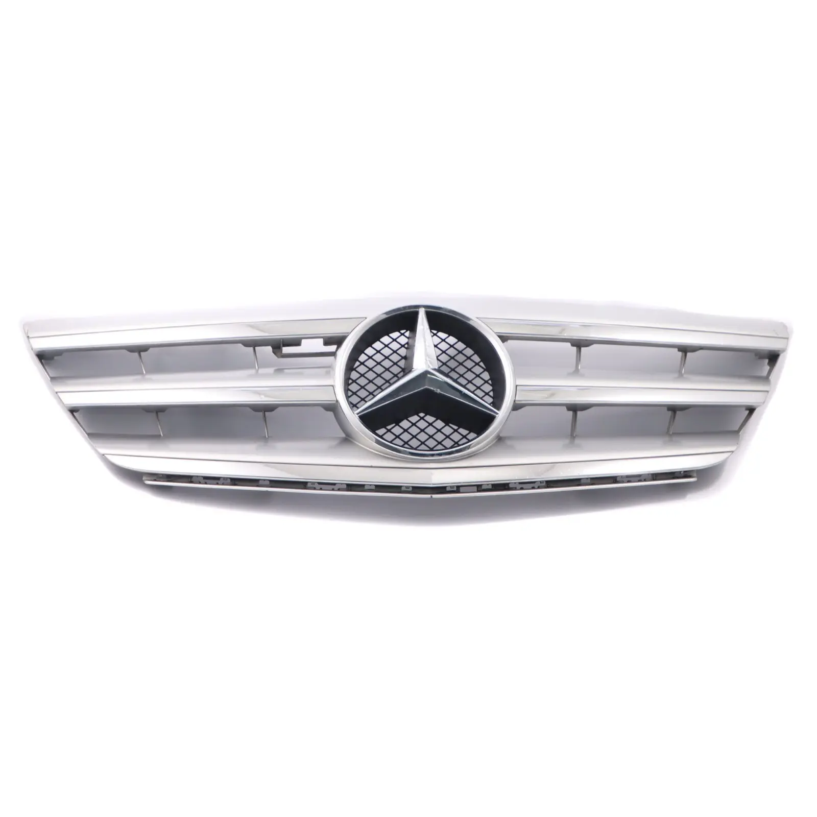 Mercedes W245 Capo Delantero Capo Radiador Rejilla Viga Embellecedor Plata Cromo