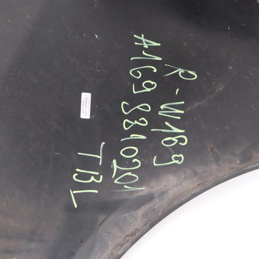Mercedes W169 Side Wing Panel Front Right O/S Fender Cover Tropical Black - 160 - SKU A1698810201-TBL - Part number A1698810201