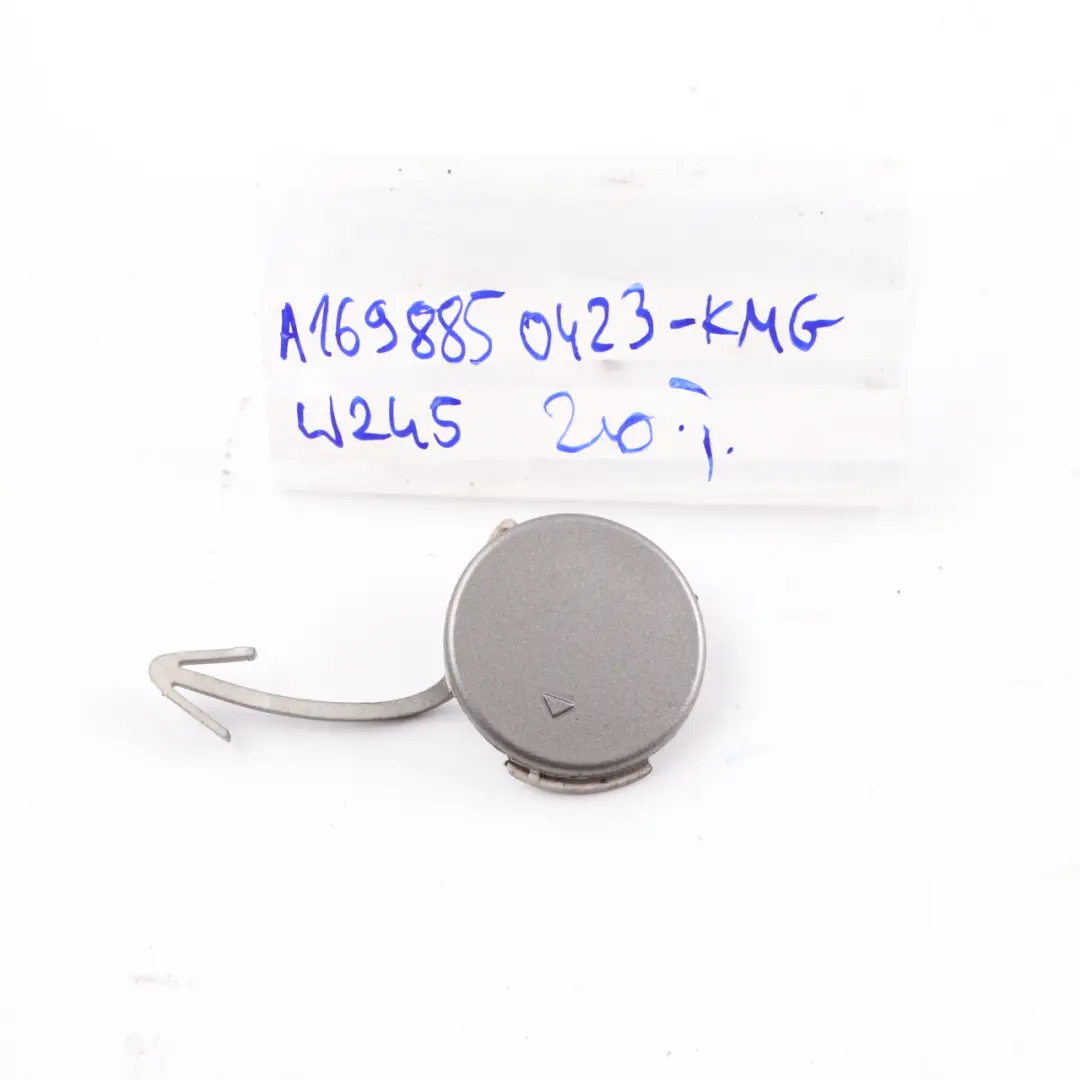 Bumper Towing Eye Hook Flap Cover Comet Grey 748 to Mercedes W245 Rear with Part number A1698850423 Mercedes W245 Rear Bumper Towing Eye Hook Flap Cover Comet Grey 748 - SKU A1698850423-KMG - Part number A1698850423