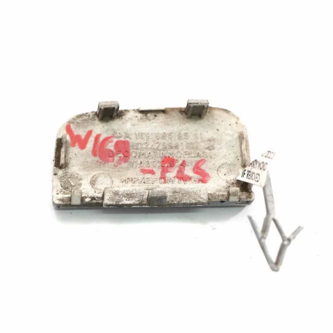 Mercedes W169 Front Bumper Towing Eye Cover Cap Polar Silver - 761 - SKU A1698850581-PLS - Part number A1698850581