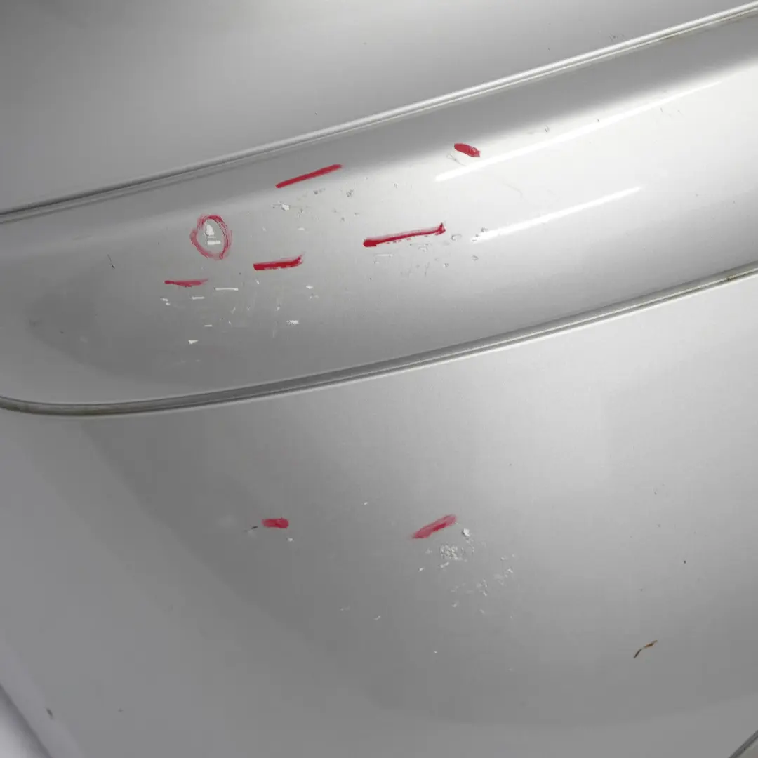 Bumper Trim Panel Covering Polar Silver Metallic - 761 to Mercedes W169 Rear with Part number A1698850925 Mercedes W169 Rear Bumper Trim Panel Covering Polar Silver Metallic - 761 - SKU A1698850925-PLS - Part number A1698850925