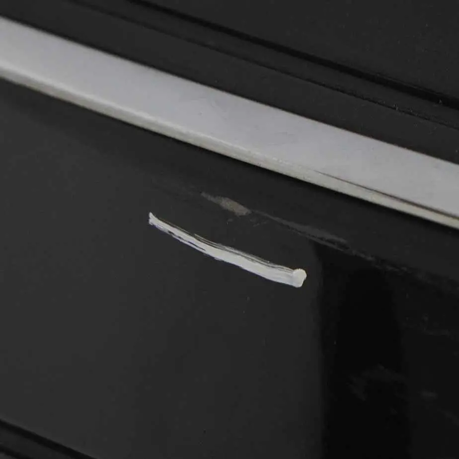 Bumper Trim Panel Kosmos Black Metallic - 191 to Mercedes W245 Rear with Part number A1698851038 Mercedes W245 Rear Bumper Trim Panel Kosmos Black Metallic - 191 - SKU A1698851038-KB - Part number A1698851038