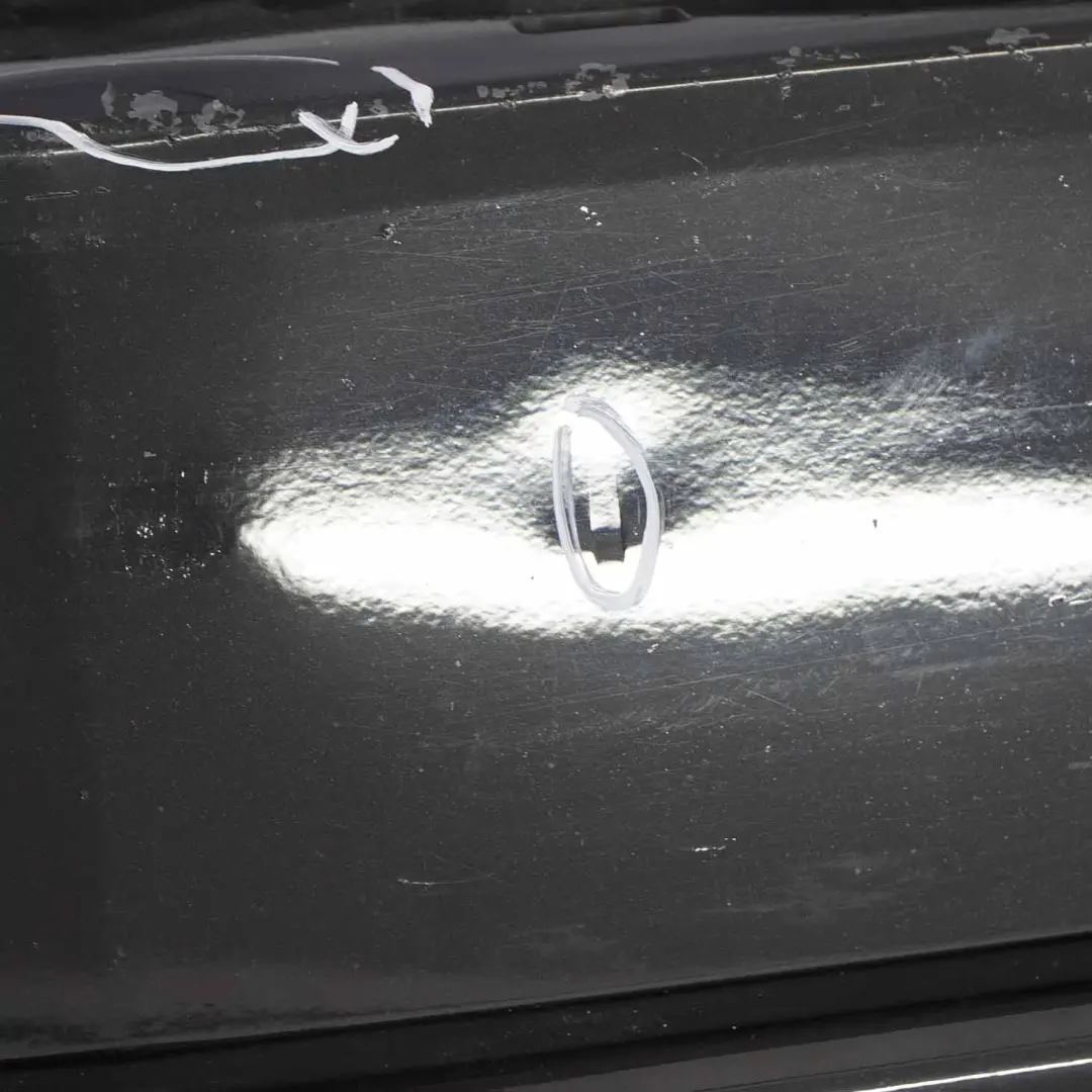 Bumper Trim Panel Kosmos Black Metallic - 191 to Mercedes W245 Rear with Part number A1698851038 Mercedes W245 Rear Bumper Trim Panel Kosmos Black Metallic - 191 - SKU A1698851038-KB - Part number A1698851038