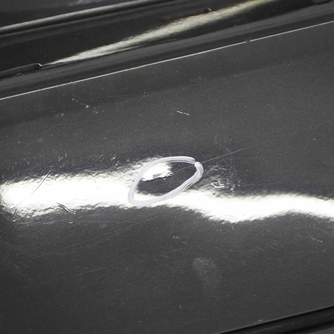 Bumper Trim Panel Kosmos Black Metallic - 191 to Mercedes W245 Rear with Part number A1698851038 Mercedes W245 Rear Bumper Trim Panel Kosmos Black Metallic - 191 - SKU A1698851038-KB - Part number A1698851038