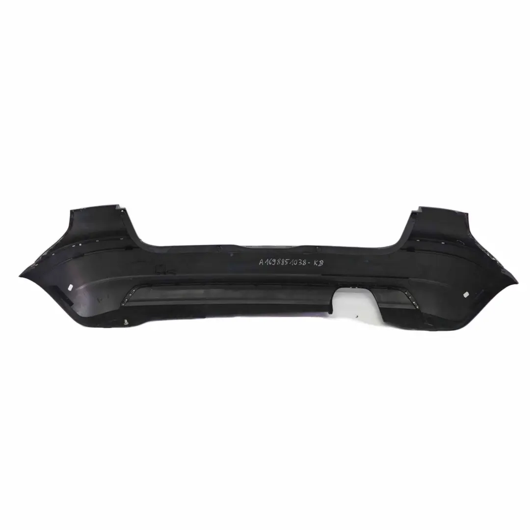 Bumper Trim Panel Kosmos Black Metallic - 191 to Mercedes W245 Rear with Part number A1698851038 Mercedes W245 Rear Bumper Trim Panel Kosmos Black Metallic - 191 - SKU A1698851038-KB - Part number A1698851038