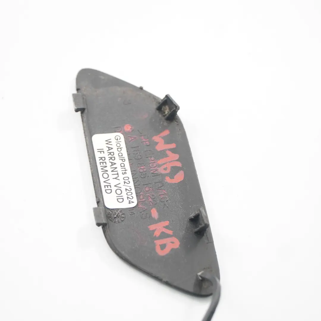 Front Bumper Towing Eye Hook Cover Cap Kosmos Black - 191 to Mercedes W169 W245 with Part number A1698851522 Mercedes W169 W245 Front Bumper Towing Eye Hook Cover Cap Kosmos Black - 191 - SKU A1698851522-KB - Part number A1698851522