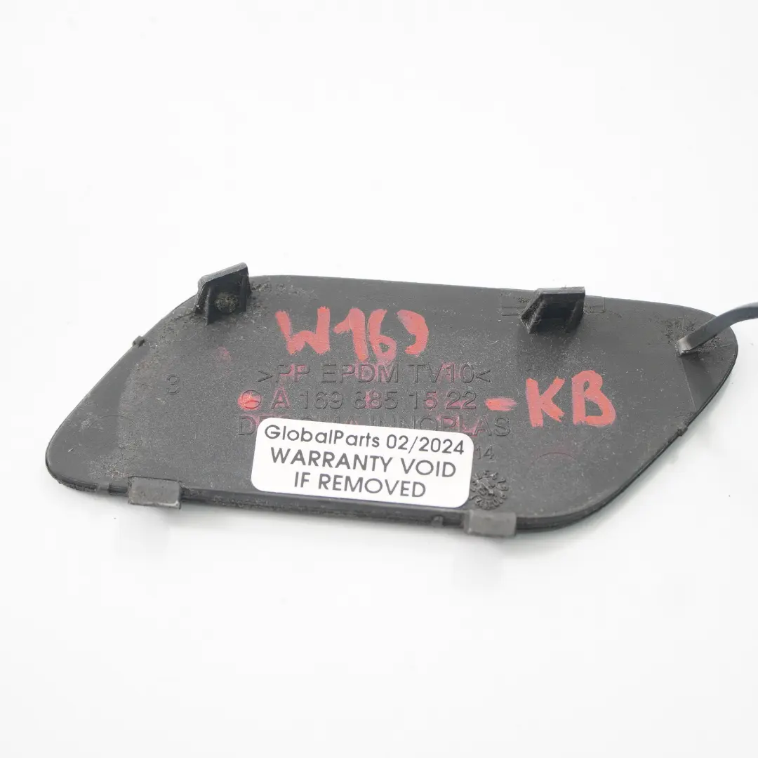 Mercedes W169 W245 Front Bumper Towing Eye Hook Cover Cap Kosmos Black - 191 - SKU A1698851522-KB - Part number A1698851522