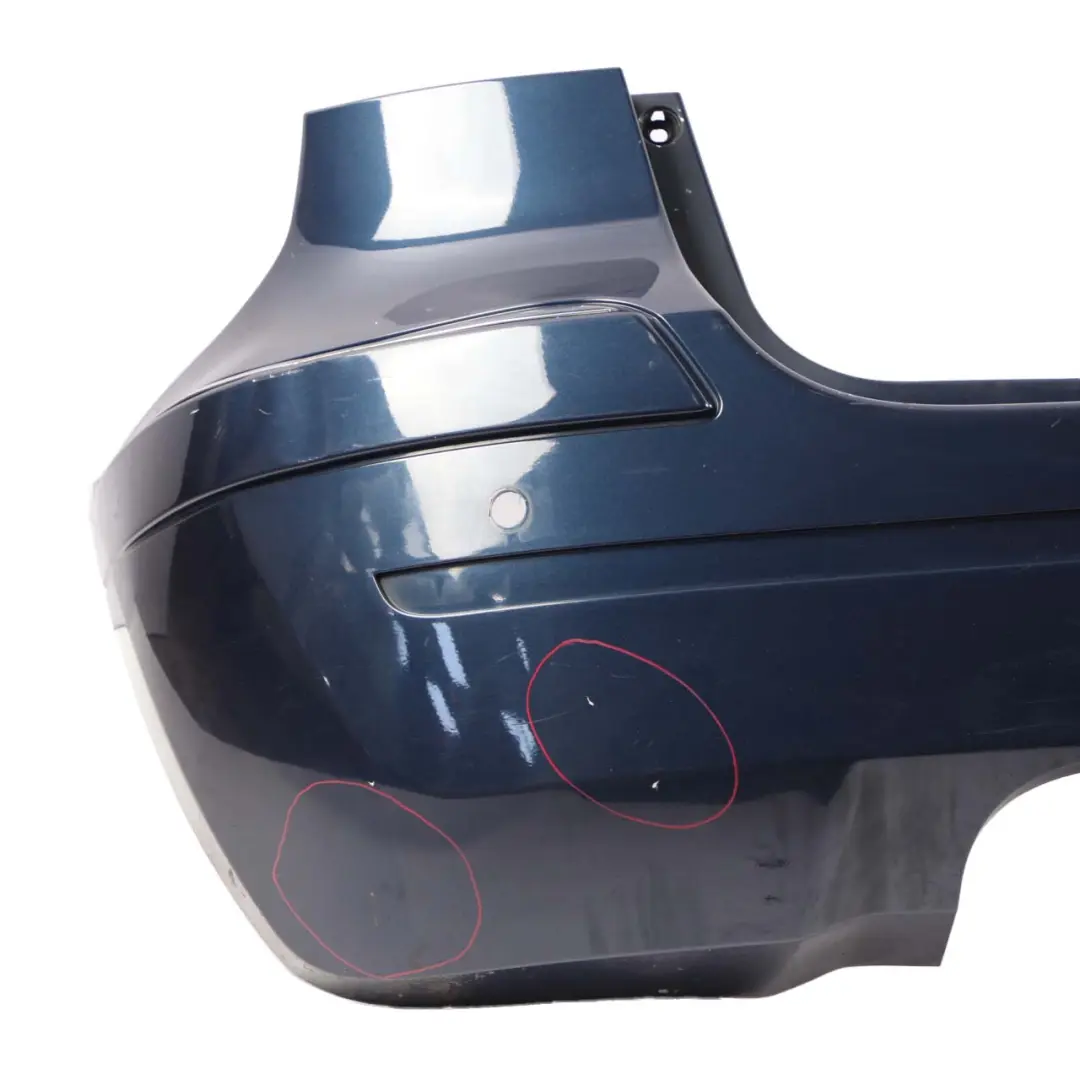 Bumper Trim Panel Atoll Blau Blue Metallic - 375 to Mercedes W245 Rear with Part number A1698851638 Mercedes W245 Rear Bumper Trim Panel Atoll Blau Blue Metallic - 375 - SKU A1698851638-AB - Part number A1698851638