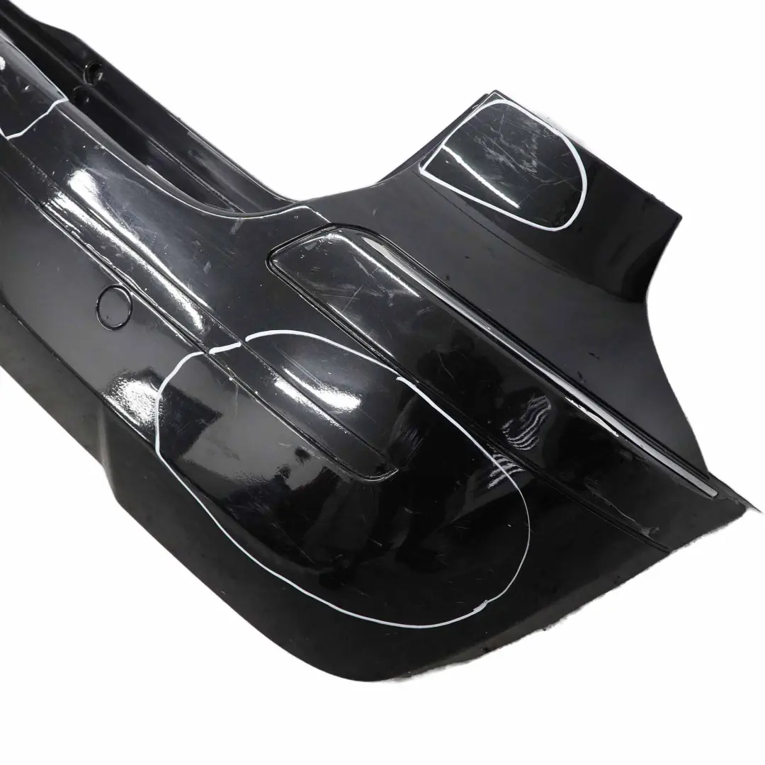 Bumper Trim Panel Kosmosschwarz Cosmic Black - 191 to Mercedes W245 Rear with Part number A1698851638 Mercedes W245 Rear Bumper Trim Panel Kosmosschwarz Cosmic Black - 191 - SKU A1698851638-KB1 - Part number A1698851638