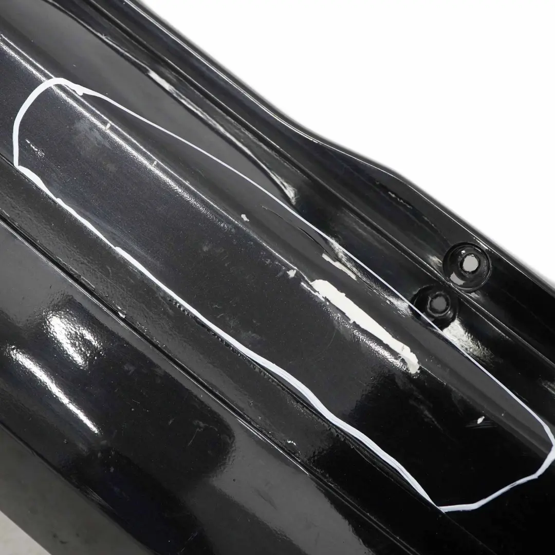 Bumper Trim Panel Kosmosschwarz Cosmic Black - 191 to Mercedes W245 Rear with Part number A1698851638 Mercedes W245 Rear Bumper Trim Panel Kosmosschwarz Cosmic Black - 191 - SKU A1698851638-KB1 - Part number A1698851638