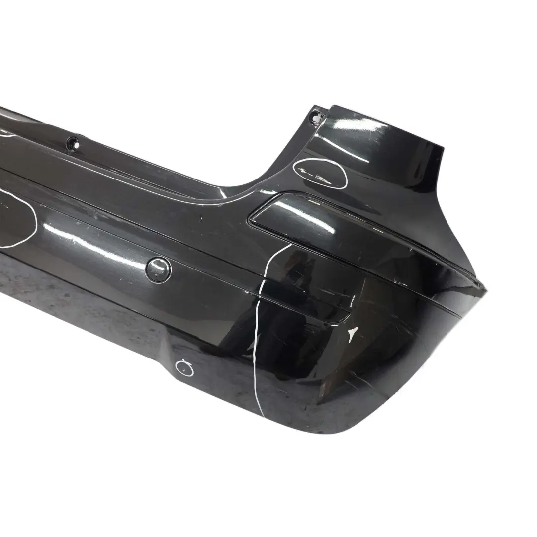 Bumper Trim Panel Kosmosschwarz Cosmic Black - 191 to Mercedes W245 Rear with Part number A1698851638 Mercedes W245 Rear Bumper Trim Panel Kosmosschwarz Cosmic Black - 191 - SKU A1698851638-KB - Part number A1698851638