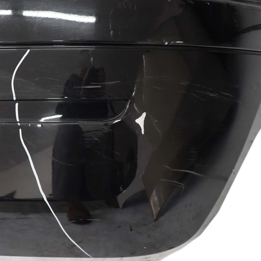 Bumper Trim Panel Kosmosschwarz Cosmic Black - 191 to Mercedes W245 Rear with Part number A1698851638 Mercedes W245 Rear Bumper Trim Panel Kosmosschwarz Cosmic Black - 191 - SKU A1698851638-KB - Part number A1698851638