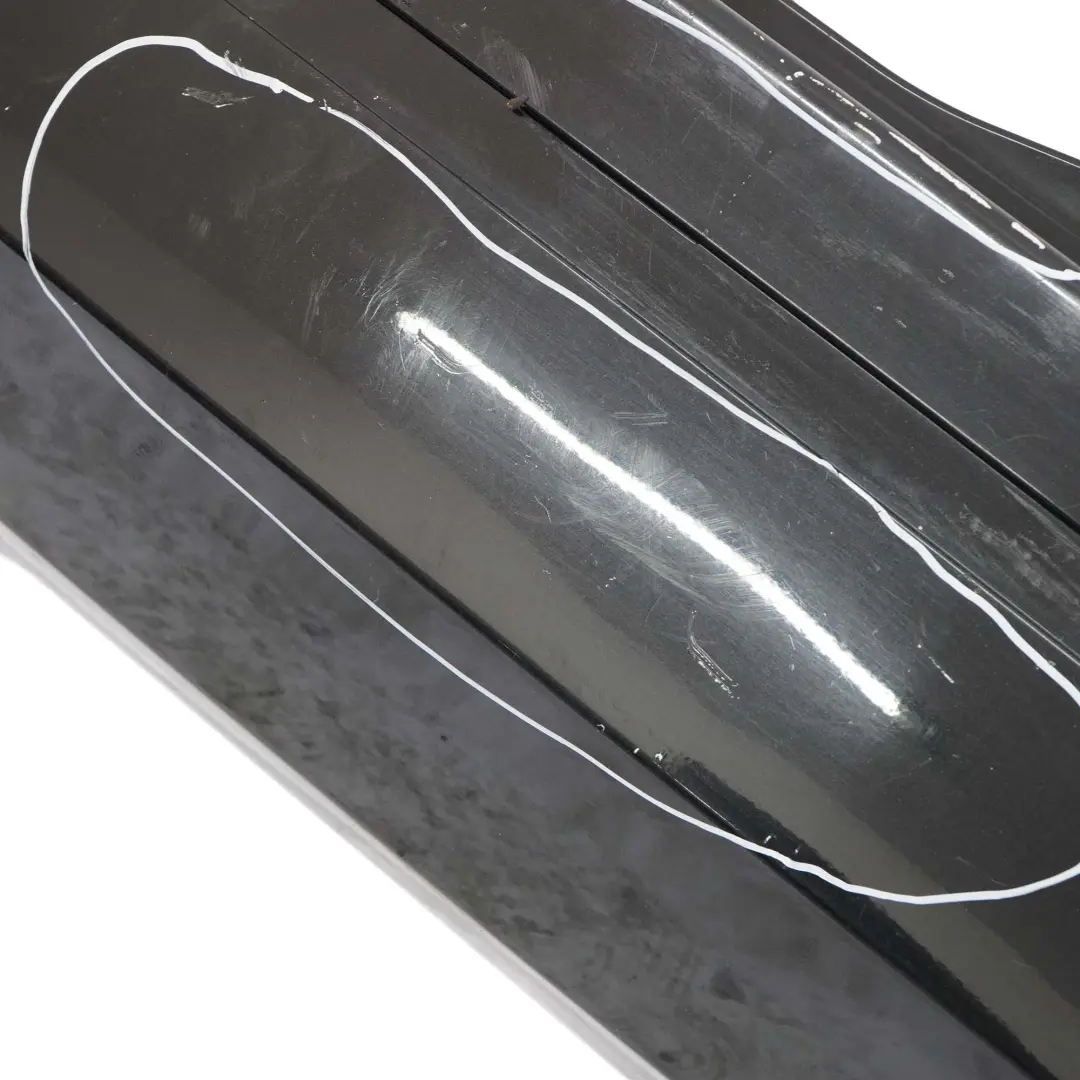 Bumper Trim Panel Kosmosschwarz Cosmic Black - 191 to Mercedes W245 Rear with Part number A1698851638 Mercedes W245 Rear Bumper Trim Panel Kosmosschwarz Cosmic Black - 191 - SKU A1698851638-KB - Part number A1698851638