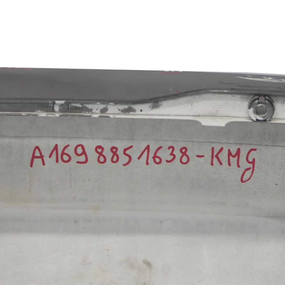 Bumper Trim Panel Comet Grey Metallic - 748 to Mercedes W245 Rear with Part number A1698851638 Mercedes W245 Rear Bumper Trim Panel Comet Grey Metallic - 748 - SKU A1698851638-KMG - Part number A1698851638
