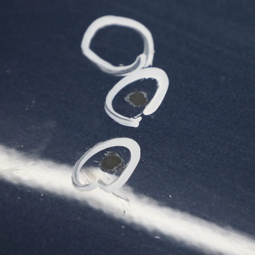 Bumper Trim Panel Covering Atoll Blue Metallic - 375 to Mercedes W169 Rear with Part number A1698851725 Mercedes W169 Rear Bumper Trim Panel Covering Atoll Blue Metallic - 375 - SKU A1698851725-AB - Part number A1698851725