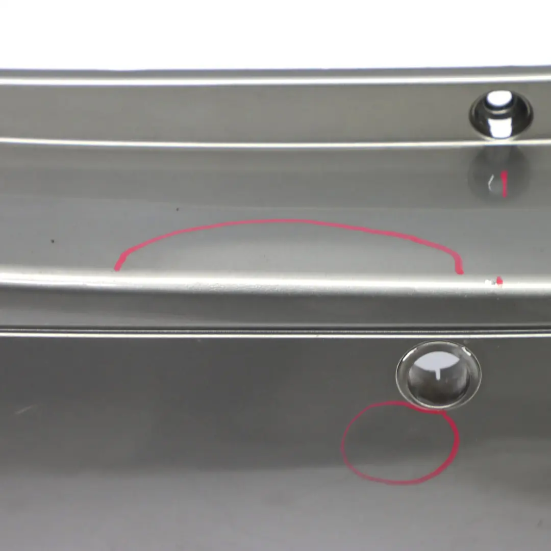 Bumper Trim Panel Covering Parktronic Comet Grey Metallic 748 to Mercedes W169 Rear with Part number A1698851725 Mercedes W169 Rear Bumper Trim Panel Covering Parktronic Comet Grey Metallic 748 - SKU A1698851725-KMG - Part number A1698851725