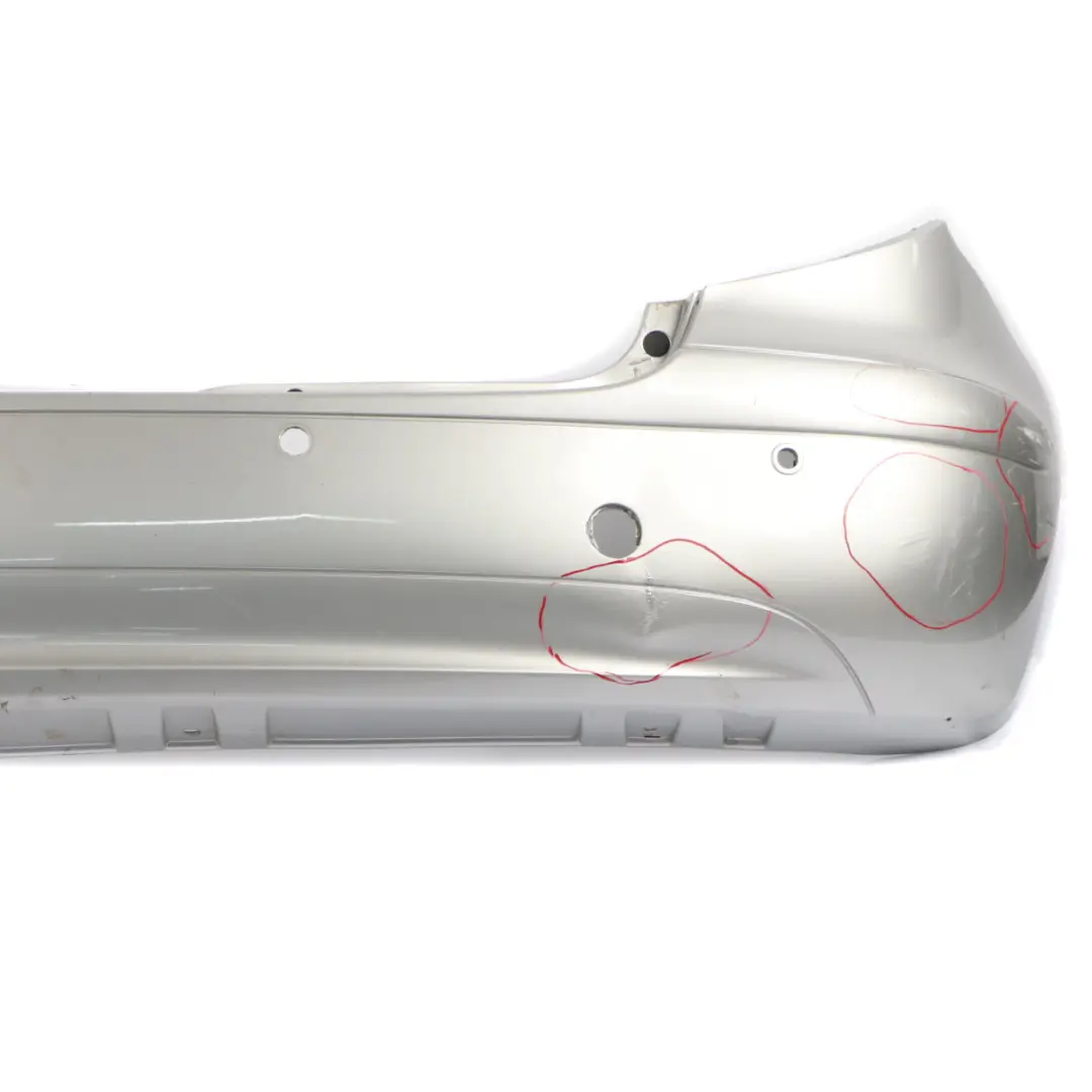 Bumper Trim Panel Covering Parktronic Polar Silver - 761 to Mercedes W169 Rear with Part number A1698851725 Mercedes W169 Rear Bumper Trim Panel Covering Parktronic Polar Silver - 761 - SKU A1698851725-PLS1 - Part number A1698851725