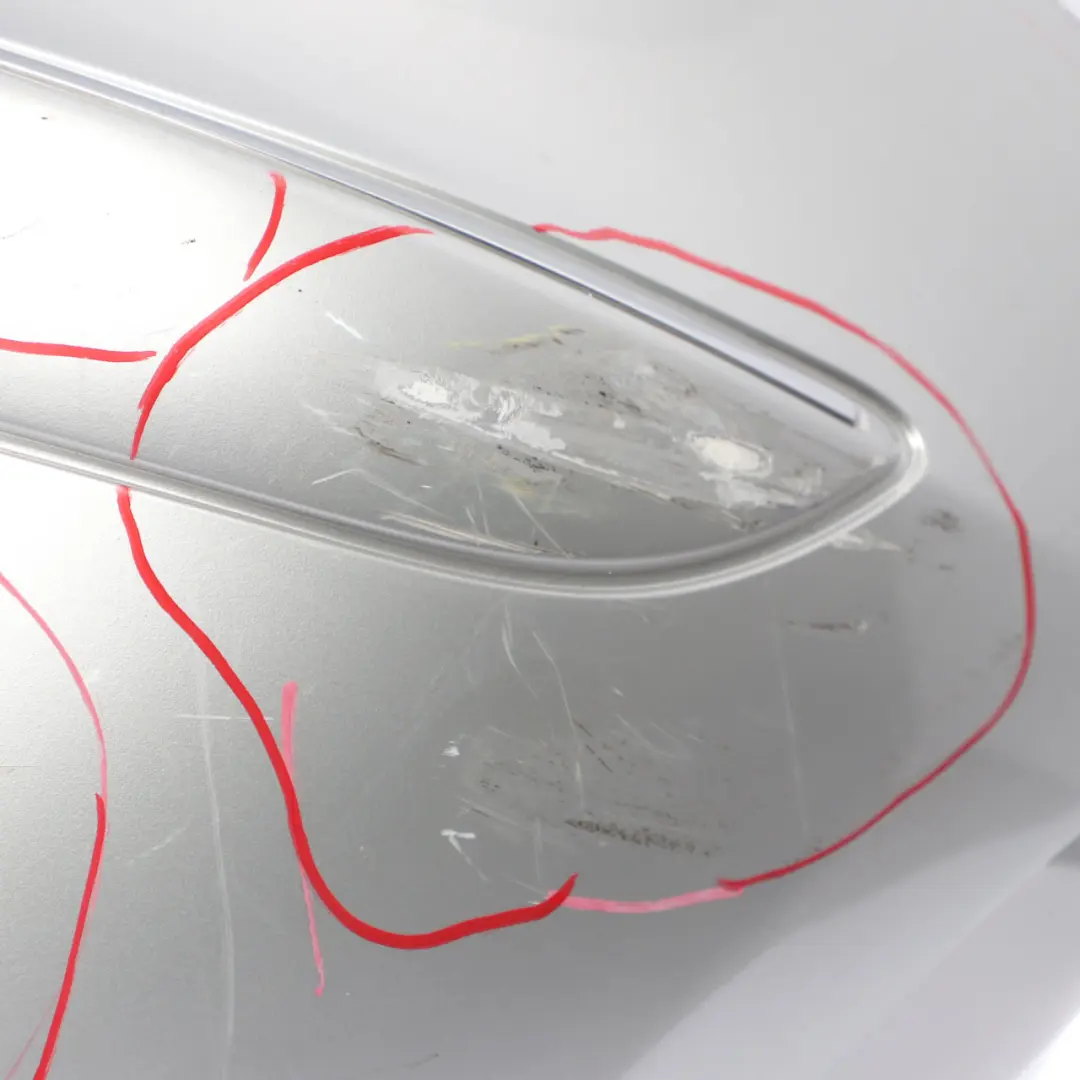 Bumper Trim Panel Covering Parktronic Polar Silver - 761 to Mercedes W169 Rear with Part number A1698851725 Mercedes W169 Rear Bumper Trim Panel Covering Parktronic Polar Silver - 761 - SKU A1698851725-PLS1 - Part number A1698851725