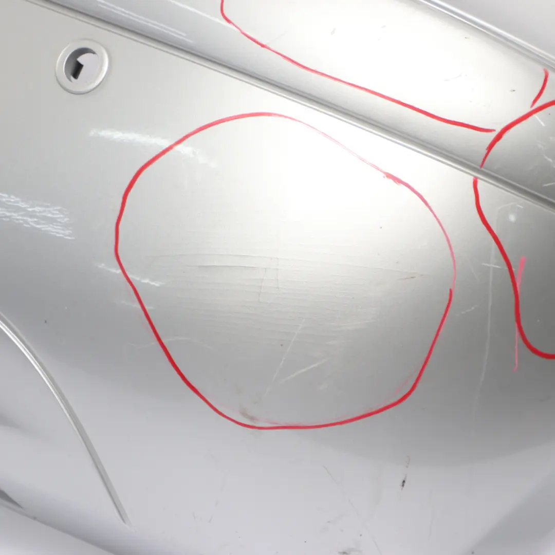 Bumper Trim Panel Covering Parktronic Polar Silver - 761 to Mercedes W169 Rear with Part number A1698851725 Mercedes W169 Rear Bumper Trim Panel Covering Parktronic Polar Silver - 761 - SKU A1698851725-PLS1 - Part number A1698851725