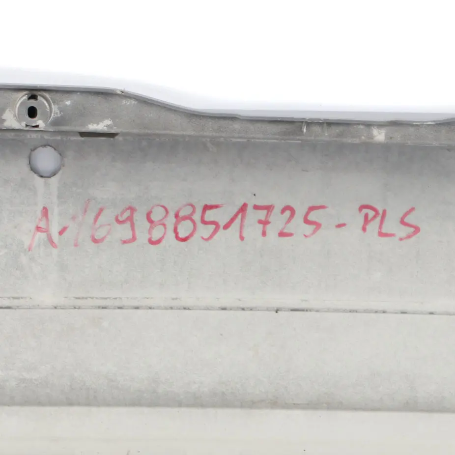 Bumper Trim Panel Covering Parktronic Polar Silver - 761 to Mercedes W169 Rear with Part number A1698851725 Mercedes W169 Rear Bumper Trim Panel Covering Parktronic Polar Silver - 761 - SKU A1698851725-PLS1 - Part number A1698851725