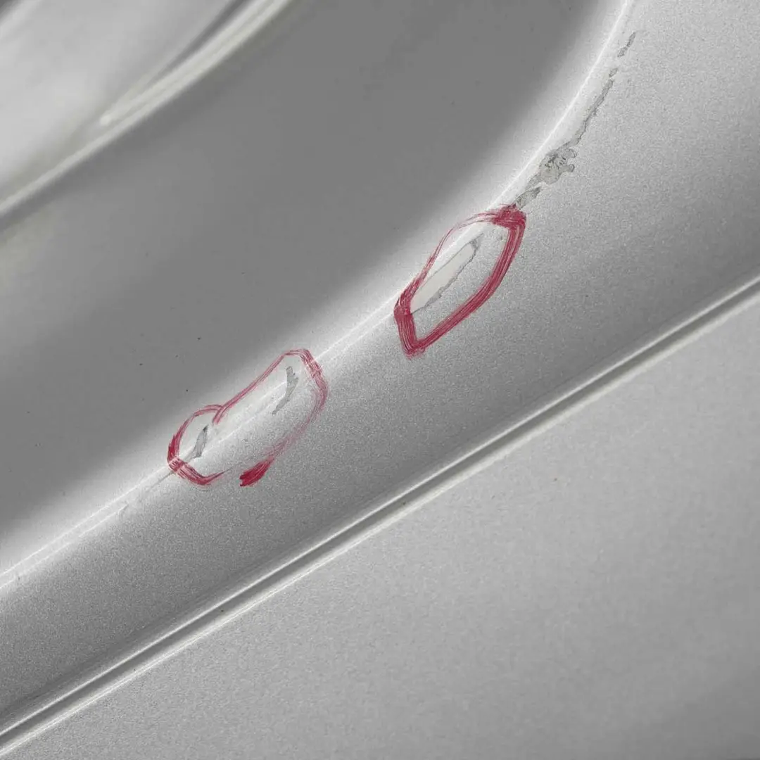 Bumper Trim Panel Covering Polar Silver Metallic - 761 to Mercedes W169 Rear with Part number A1698851725 Mercedes W169 Rear Bumper Trim Panel Covering Polar Silver Metallic - 761 - SKU A1698851725-PLS2 - Part number A1698851725