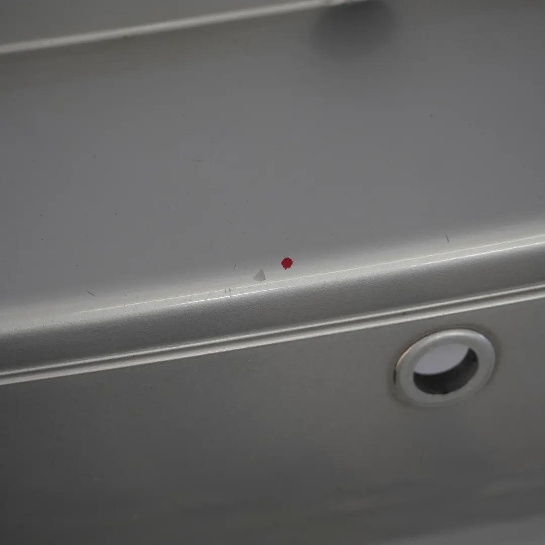 Bumper Trim Panel Covering Parktronic Polar Silver - 761 to Mercedes W169 Rear with Part number A1698851725 Mercedes W169 Rear Bumper Trim Panel Covering Parktronic Polar Silver - 761 - SKU A1698851725-PLS - Part number A1698851725