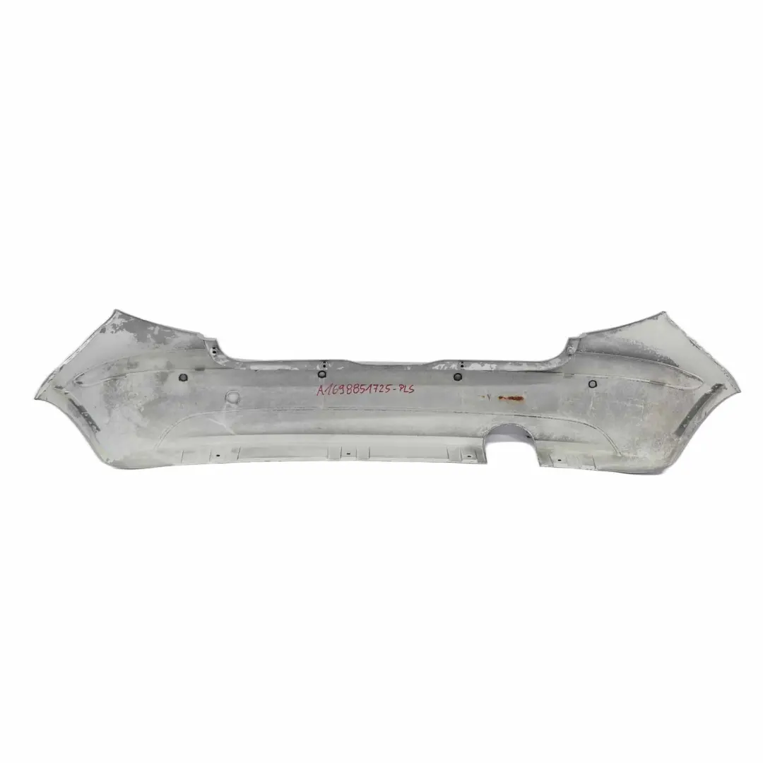 Bumper Trim Panel Covering Parktronic Polar Silver - 761 to Mercedes W169 Rear with Part number A1698851725 Mercedes W169 Rear Bumper Trim Panel Covering Parktronic Polar Silver - 761 - SKU A1698851725-PLS - Part number A1698851725
