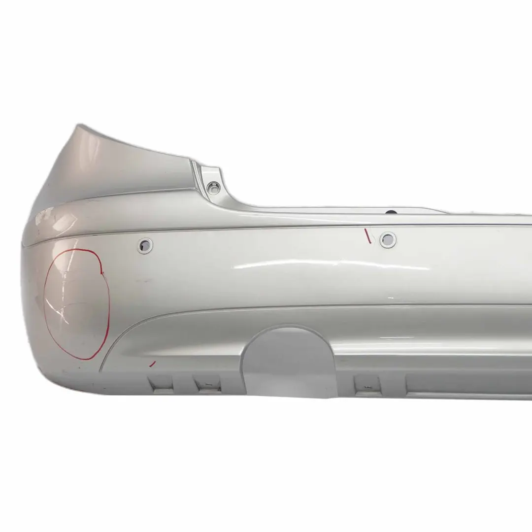 Bumper Trim Panel Covering Parktronic Polar Silver - 761 to Mercedes W169 Rear with Part number A1698851725 Mercedes W169 Rear Bumper Trim Panel Covering Parktronic Polar Silver - 761 - SKU A1698851725-PLS - Part number A1698851725